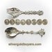 RESERVED Massive Ornate Antique Sterling Silver Serving Fork and Spoon