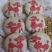 6 Fabric Covered Buttons - Pink Poodle - 2.5 cm