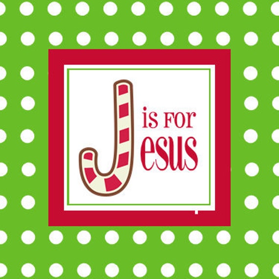 Happy Birthday Jesus Printable Gift Tag or Sticker Label 2