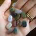 DESTASH Earthy Fancy Jasper Oval Stones (Multicolor Set of 12/ Two Large Drill Holes)