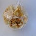 Hanging or Seated Glass Orb- Cream Yellow Flowers
