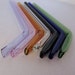 Colored Bent and Pinched Glass Straws- Set of 4