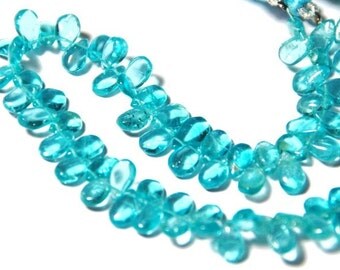 SALE 8" 7mm - 8mm APATITE smooth briolettes APB002