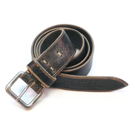 Items similar to Authentic worn-out leather belt on Etsy