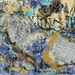 Abstract art Musical Notes with violin mixed media original art