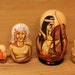 Nesting dolls with Native American Indian motives set of 5