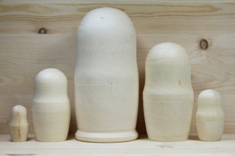 Blank nesting dolls unpainted paint your own by sersonart
