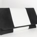 Tuxedo BackStrap Clutch in Black and White - Original Design by PURSonal Preference