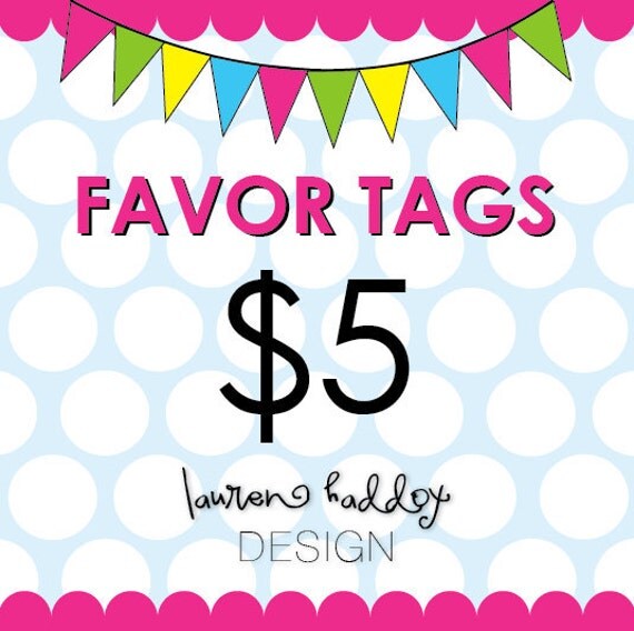 DIY, Favor Tags, A LA CARTE Il_570xn