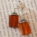 Mother's Day Sale..Large Vintage "JASPER " Earrings Set in .925 Silver, Collectors Item.
