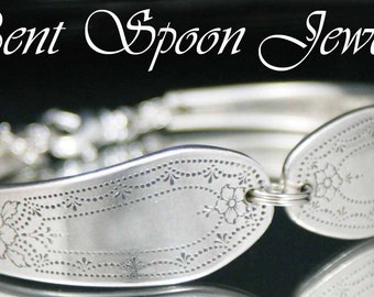 Spoon Bracelet, Silverware Jewelry, Vintage Jewelry - PAUL REVERE 1927 Spoon Bracelet