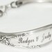 Personalized Spoon Bracelet, Custom Engraved for Wedding - Bridal - Anniversary Spoon Bracelet.. Silverware Jewelry Custom Personalized