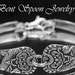 Silverware Jewelry, Vintage Silver Spoon Bracelet - Rare Silver Chinese Dragon, Bent Spoon Silverware Jewelry