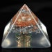 Orgonite Style Crystal Copper Peaked Pyramid with Selenite, Rhodizite and Copper Nuggets ... Orgone Positive Energy