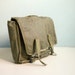 Vintage military bag green canvas messenger army