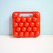 Vintage egg basket box tin red plastic ooak 20 eggs