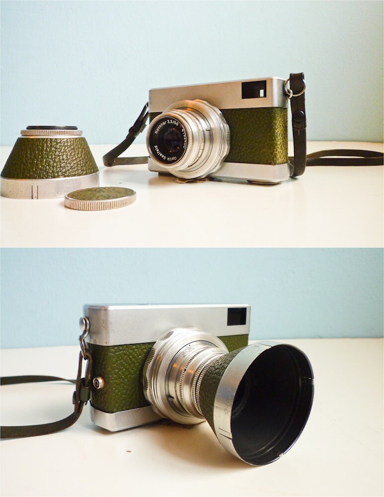 Vintage Rare 35mm film camera green Werra