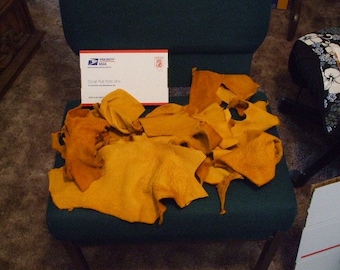 1 lb. SAMPLE PACK Soft Elk Leather Scraps