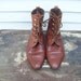 Eighties Brown Granny Lace Up Boots