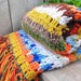 Multi-colored Triangle Stripe Crochet Afghan - Large