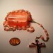 1960s pink baptism rosary vintage with box
