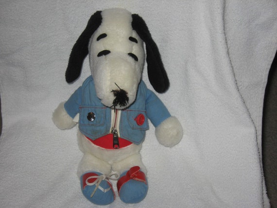 snoopy stuffed animal with clothes