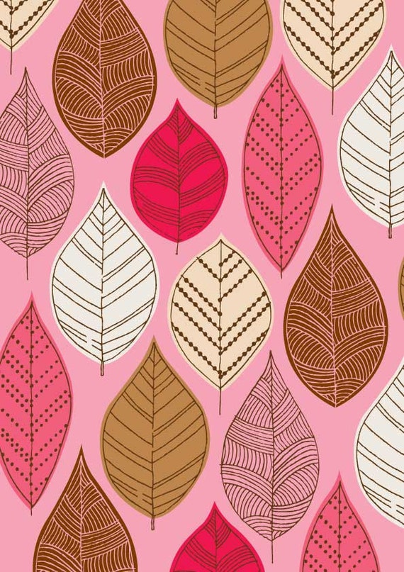 Autumn Leaves Pink, limited edition giclee print