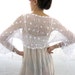 COTTON SHRUG ....Elegant Hand Knitted Summer Shrug in White