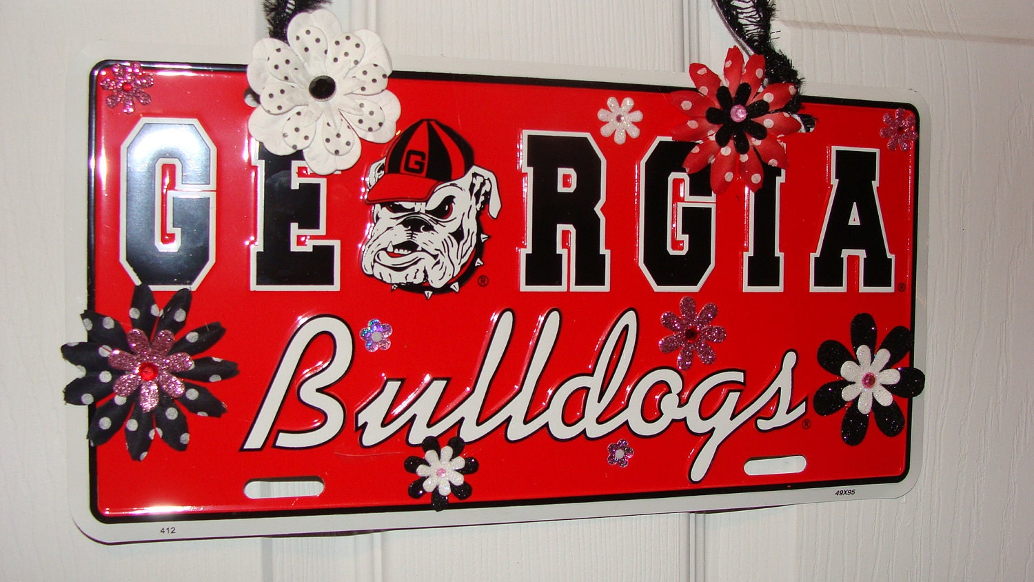 University of Bulldogs Dawgs License Plate Bling Sign