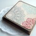 Dolies Mini Note Cards & Envelopes (8) October Afternoon paper in Red Orange Blue Yellow