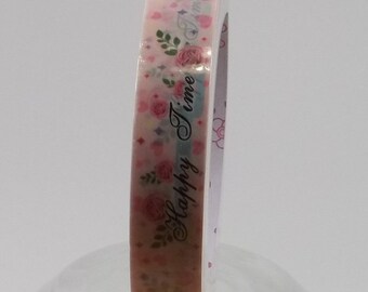 Deco Tape Kawaii Pink Roses 15m