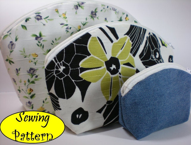 Cosmetic Toiletry Pouch Box Bag Tutorial sewing pattern
