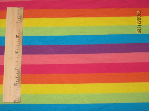 rainbow cotton lycra fabric