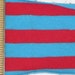 Red & Turquoise Blue 3/8" cotton Lycra Stripe Knit Fabric