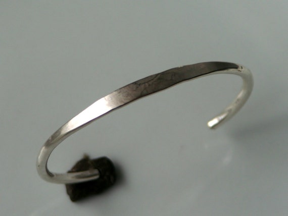 Heavy Forged Silver Cuff Bracelet by BeatrizFortes on Etsy