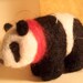 Felted Panda Ornament