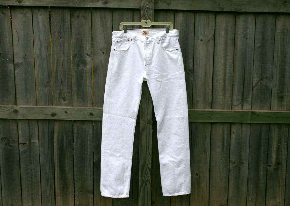 Vintage White  Levi s  501  Jeans  Men s  33W 34L