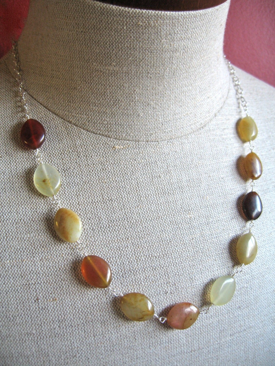 Earthy Jewelry Beaded necklace Organic Earth by ACupOfSparkle