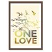 HOLIDAY SALE // Bob Marley One Love 13x19 Poster, Bob Marley Print, Retro Typography Prints, Bird Prints, One Love Prints, Love Poster