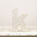 Letter K Monogram - Cake Topper - Table Decor - Photography Prop - Birthday Party
