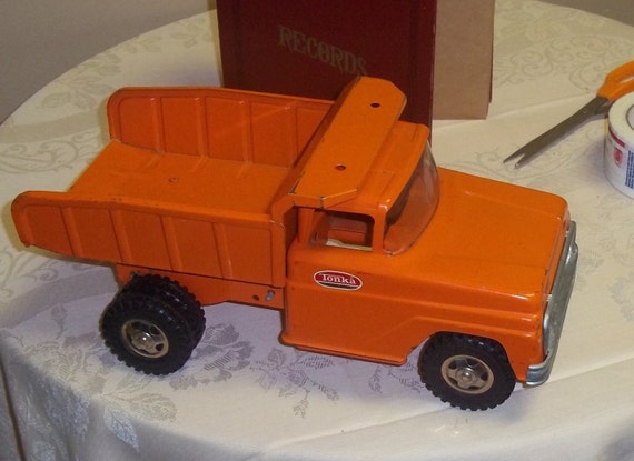 Vintage Orange Tonka Dump Truck by Charie88 on Etsy