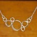 Sterling Silver Bubble Circles Necklace