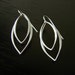 Hammered Marquis Earrings in Sterling Silver