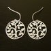 Silver Plated Bronze Tree of Life Earrings
