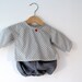 SALE 50% - Ensemble 3 mois, tunique et bloomer coton et lin