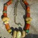 Translucent Old Jade, Bamboo Carnelian necklace