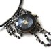 11:11 Wishing Beaded Black Recycled Clock work Vintage Choker Necklace