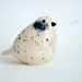 SALE speckled clay bird blue green