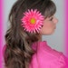 MAGENTA MIST - Neon Pink Gerber Daisy Flower Hair Clip