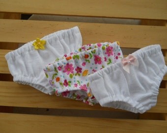 18 inch Doll Clothes, Fits American Girl, Doll Underwear, Doll Panties - 3 Pack